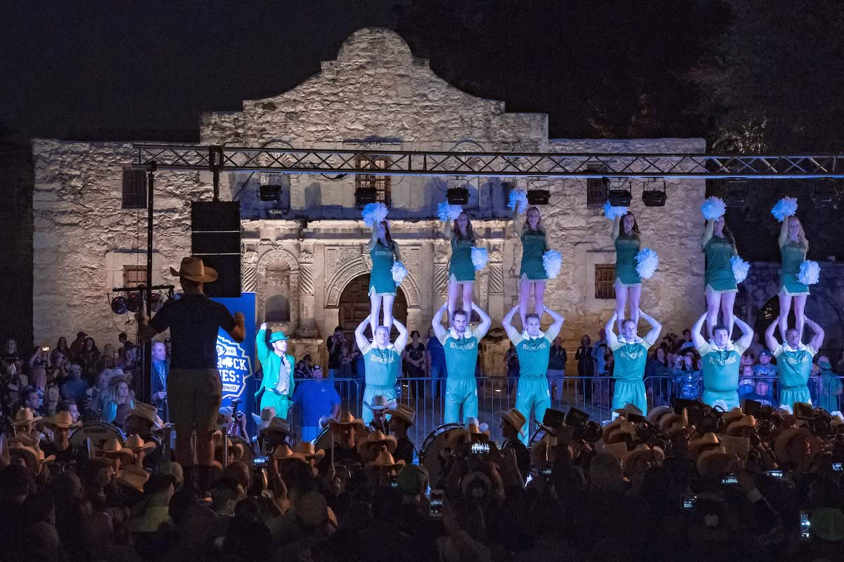 Band concert at The Alamo the night before the 2016 Shamrock Series game.