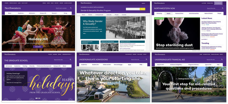 Northwestern Branding Example Websites